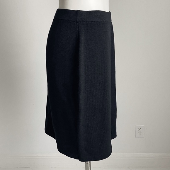 St John Skirt Black Knit Basics Retro Vintage 90s Size 8 Pencil Style - Picture 4 of 7